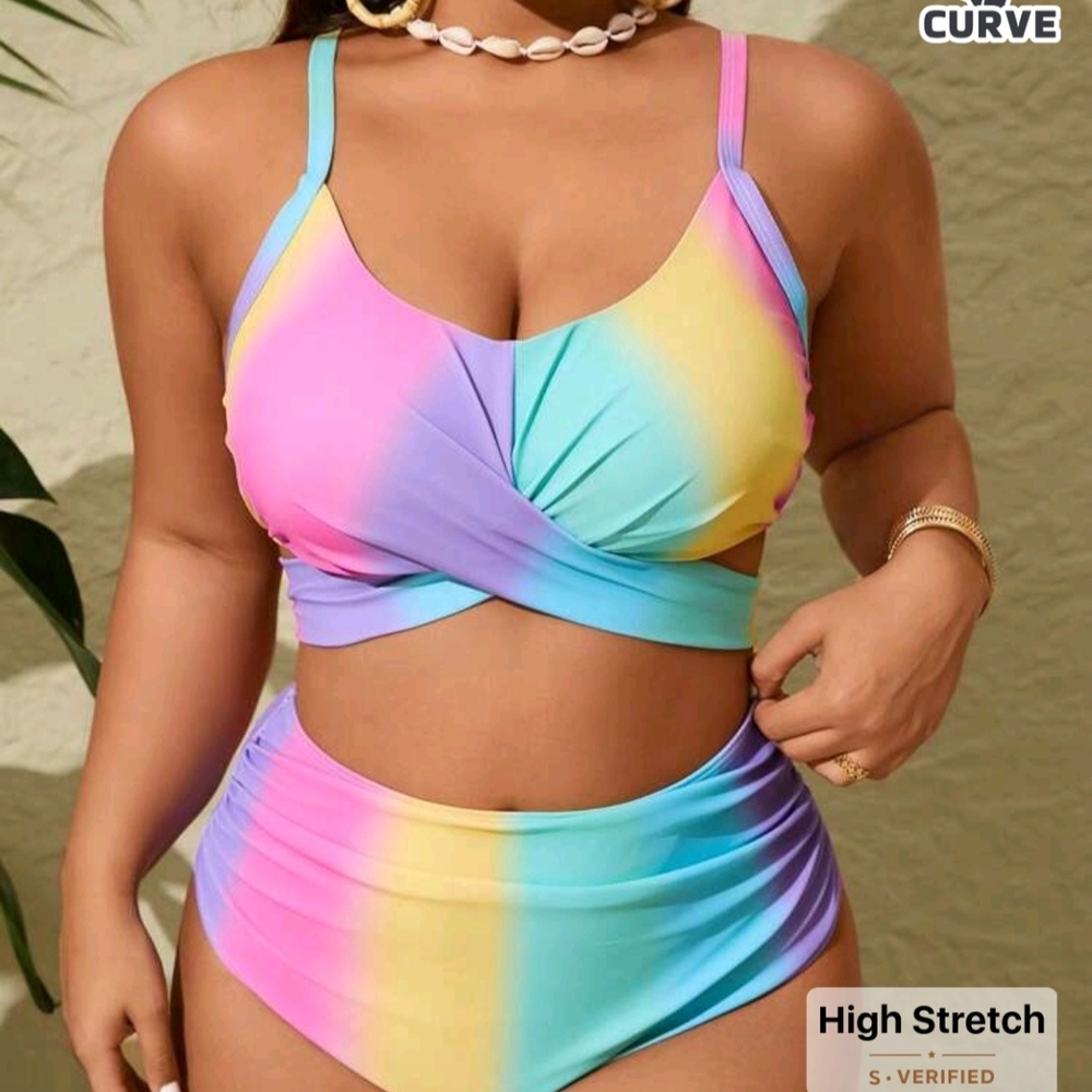SHEIN Colorful Twist Bikini Set